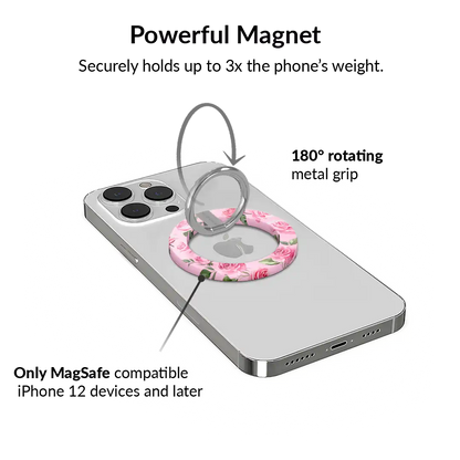 Baby Pink Roses MagSafe Grip Ring