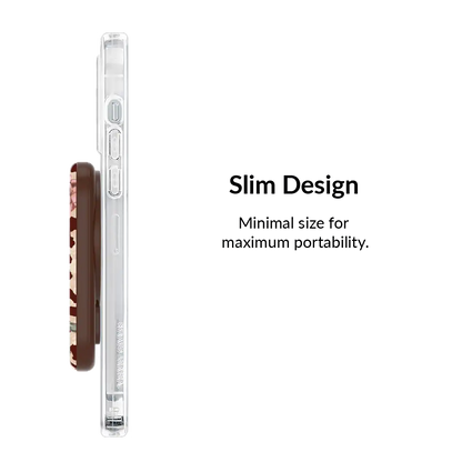 Rosy Leopard Portable MagSafe Charger Power Pack