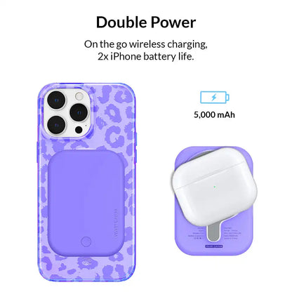 Electric Purple Portable MagSafe Charger Power Pack