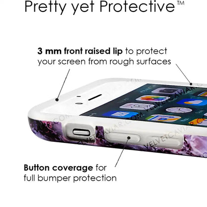Purple Stone Marble iPhone Case