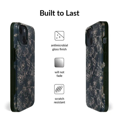 Floral Rose Gold Chrome iPhone Case