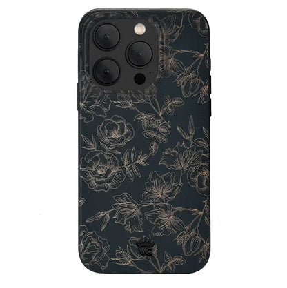 Floral Rose Gold Chrome iPhone Case