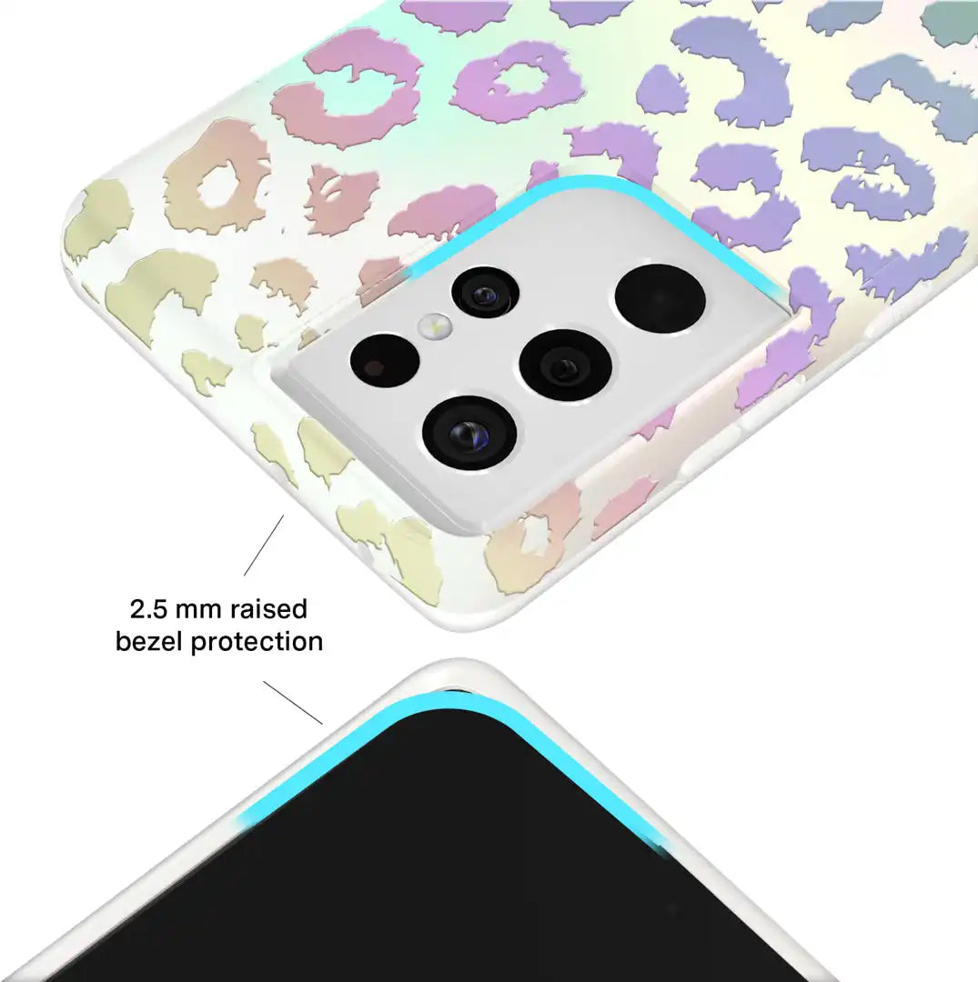 White Opal Leopard Samsung Case
