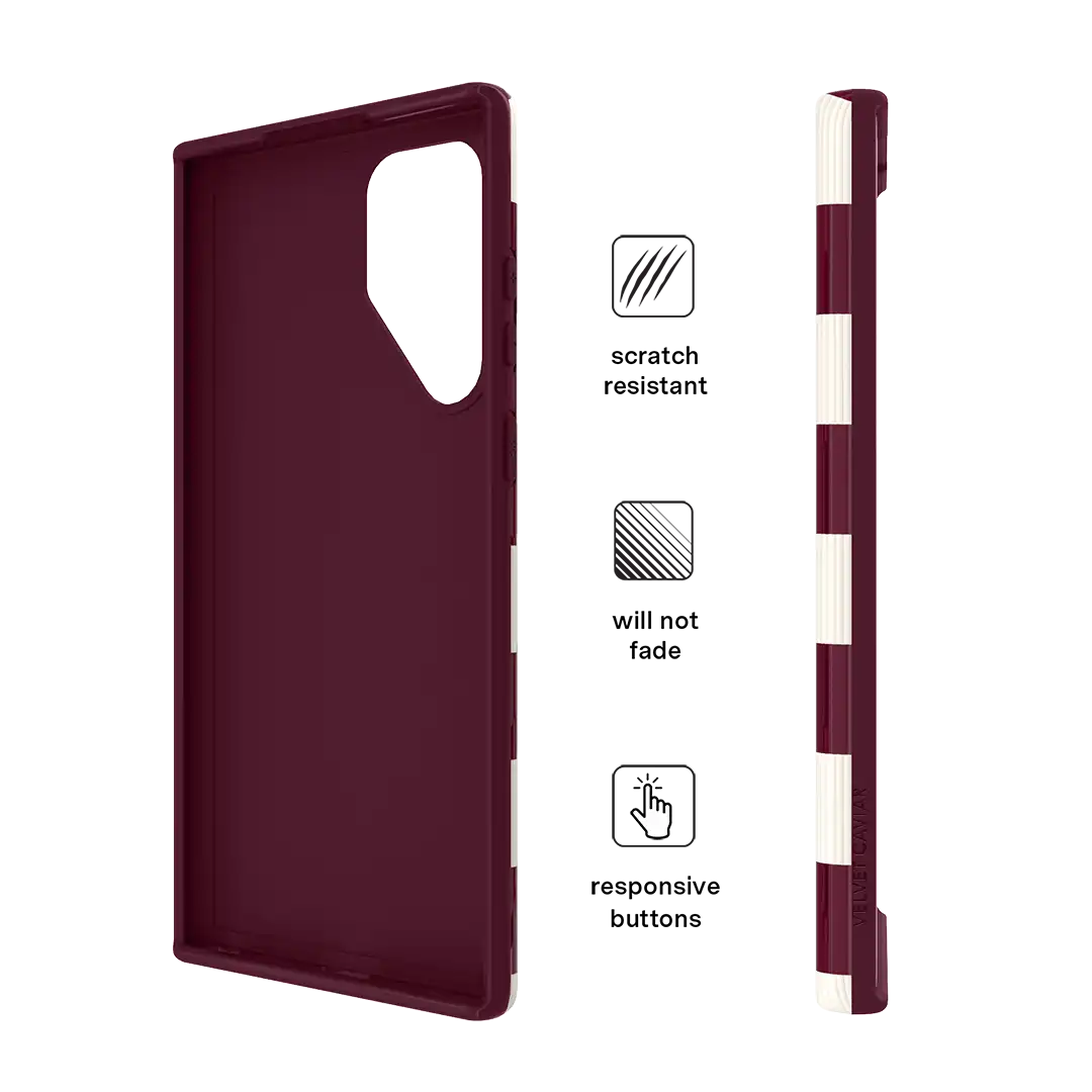 Burgundy Vibe Checker Samsung Case