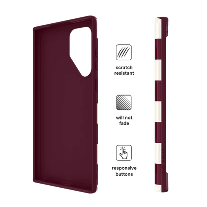 Burgundy Vibe Checker Samsung Case