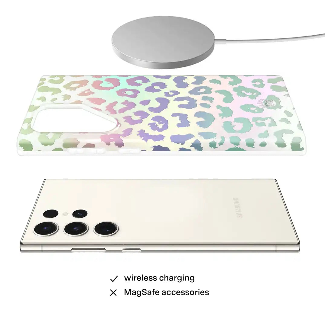 White Opal Leopard Samsung Case