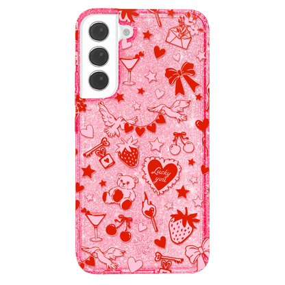 Be Mine Glitter Samsung Case