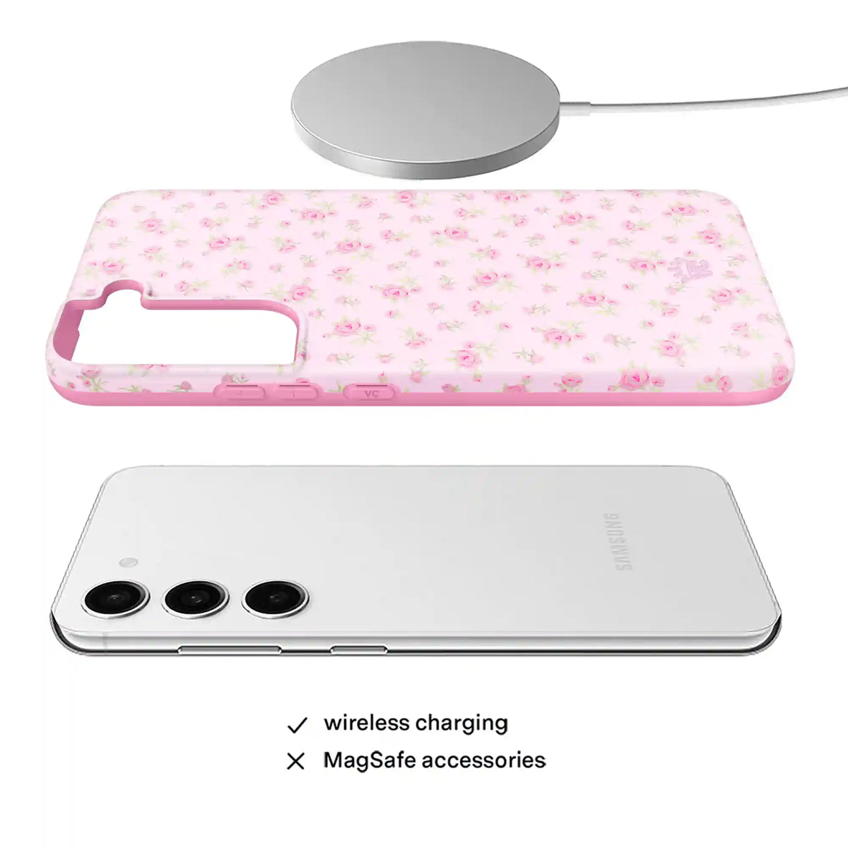 Dainty Pink Floral Samsung Case