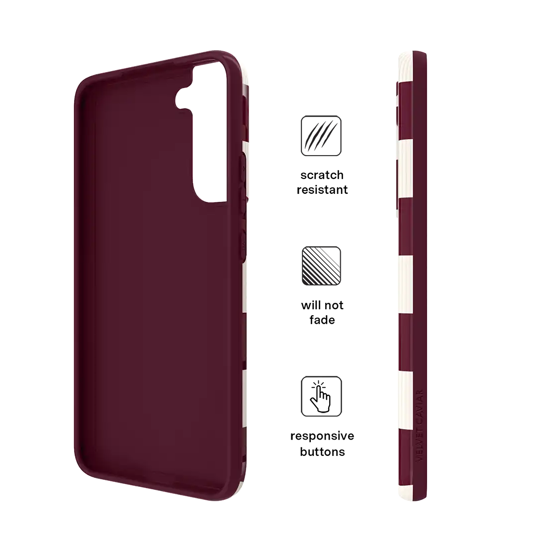 Burgundy Vibe Checker Samsung Case