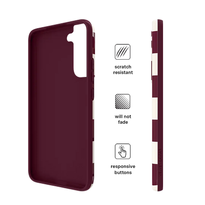 Burgundy Vibe Checker Samsung Case