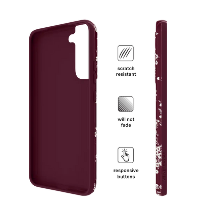 French Burgundy Floral Samsung Case