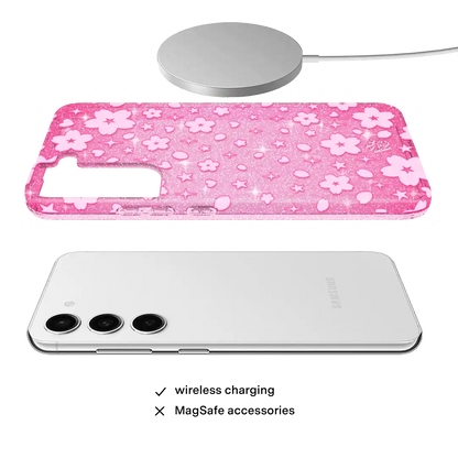 Cherry Blossom Glitter Samsung Case