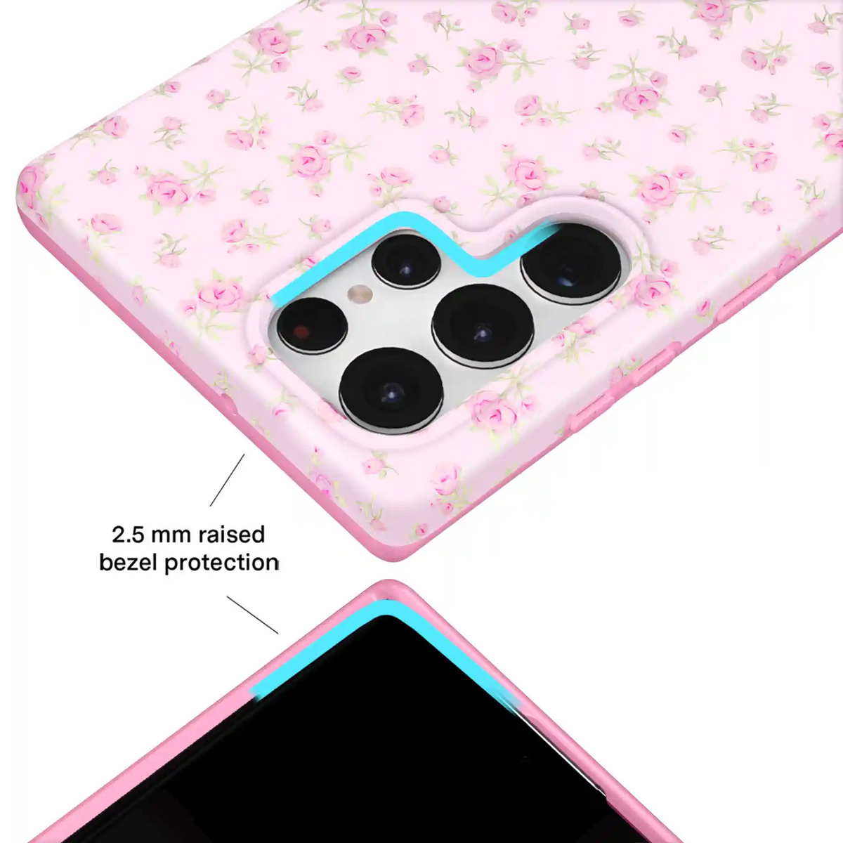 Dainty Pink Floral Samsung Case