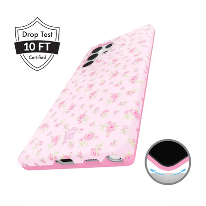 Dainty Pink Floral Samsung Case