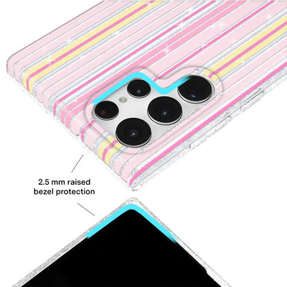 Sunkissed Stripes Glitter Samsung Case
