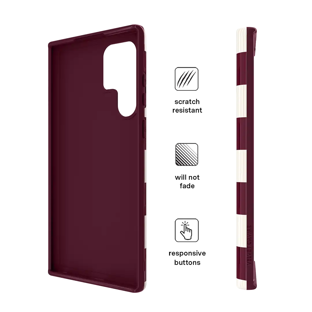 Burgundy Vibe Checker Samsung Case