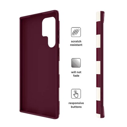 Burgundy Vibe Checker Samsung Case