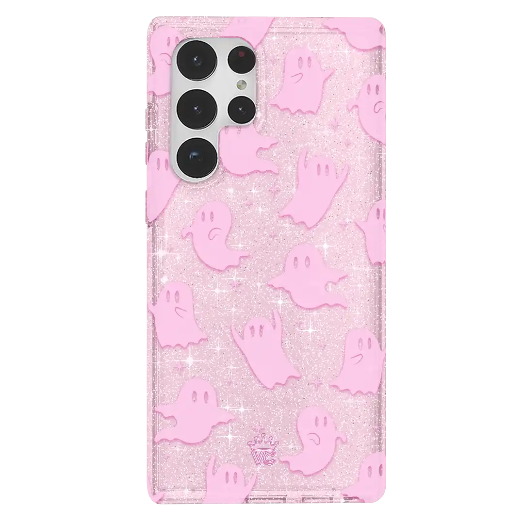Ghosted Pink Glitter Samsung Case