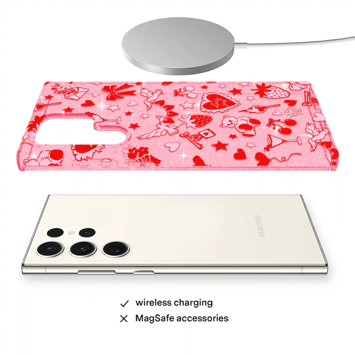 Be Mine Glitter Samsung Case