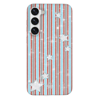 Stars & Stripes Glitter Samsung Case