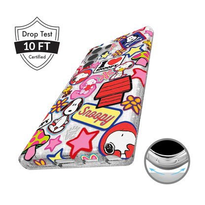 Snoopy Patchwork Glitter Samsung Case