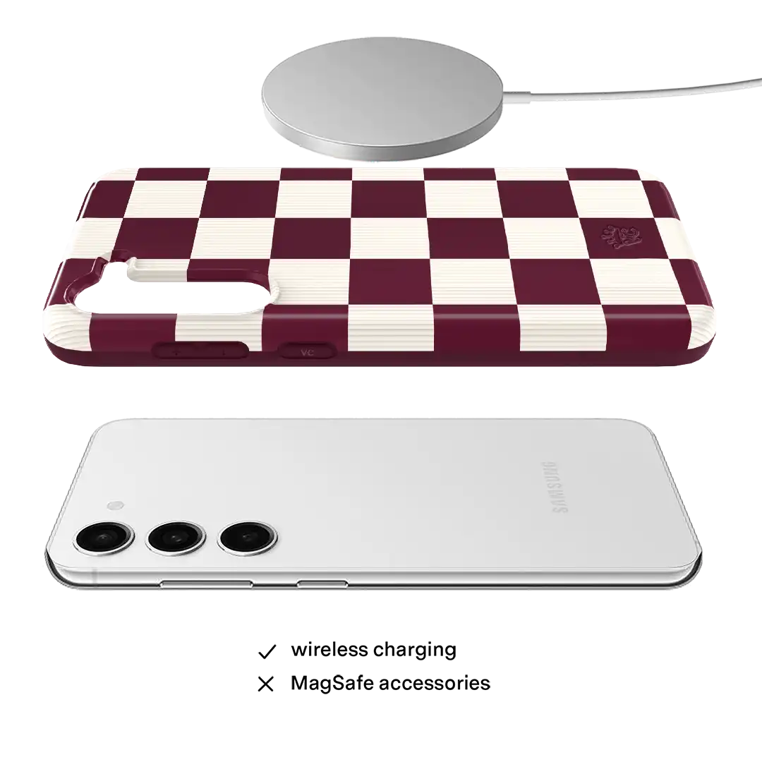 Burgundy Vibe Checker Samsung Case