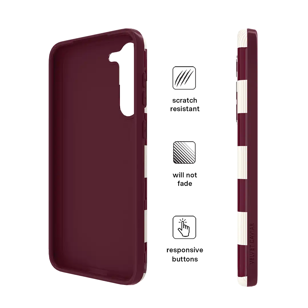 Burgundy Vibe Checker Samsung Case