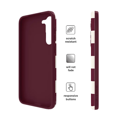 Burgundy Vibe Checker Samsung Case
