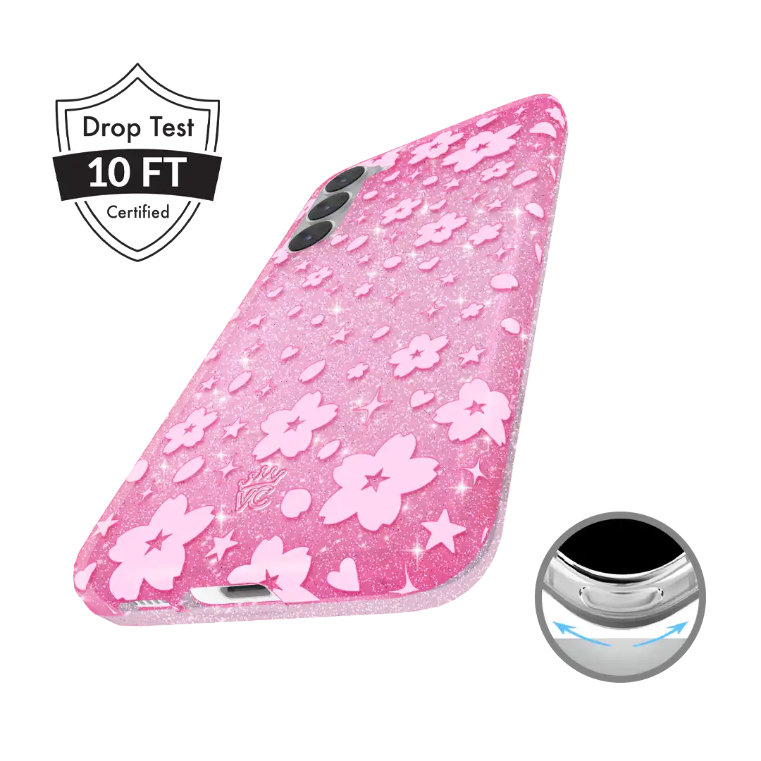 Cherry Blossom Glitter Samsung Case
