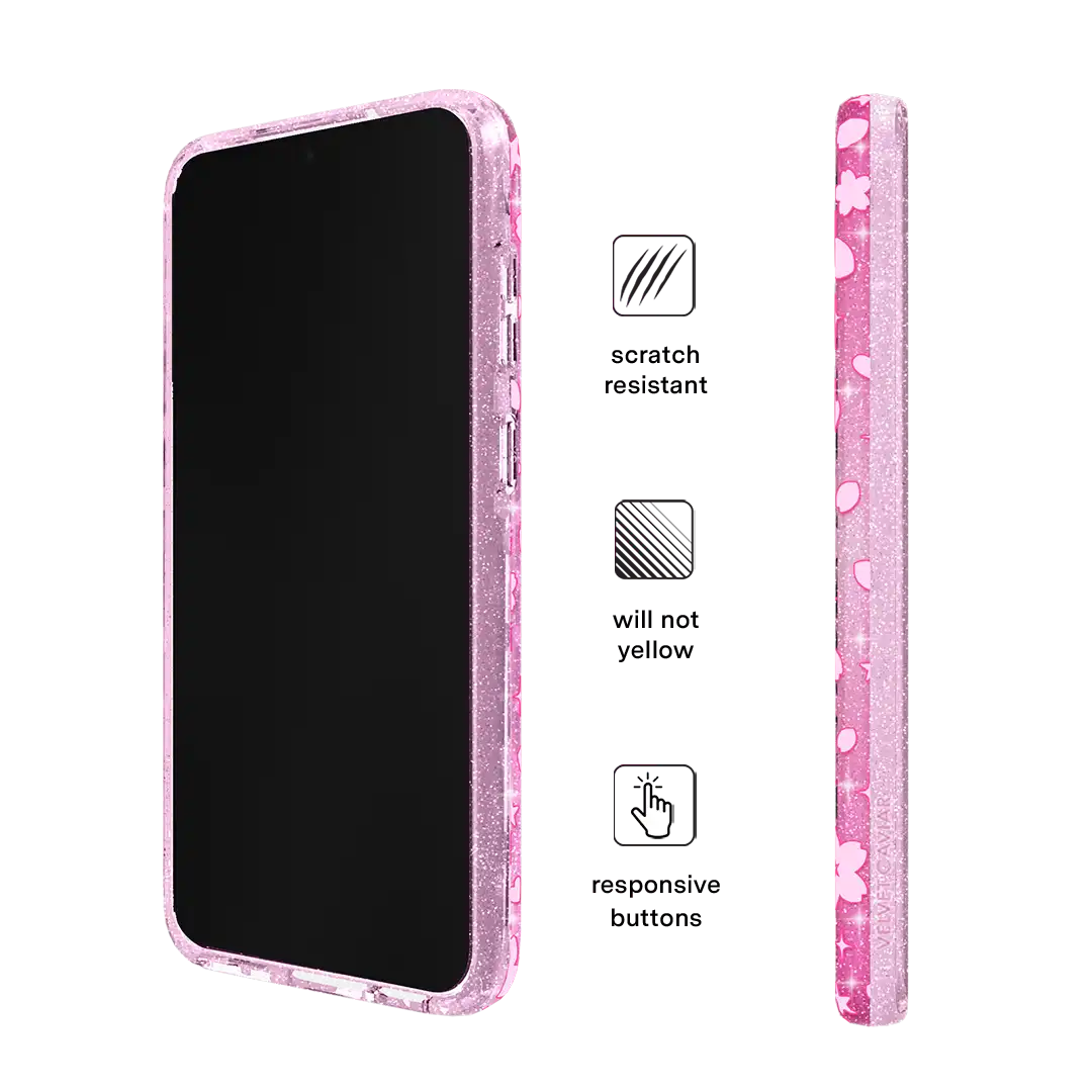 Cherry Blossom Glitter Samsung Case