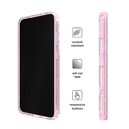 Ghosted Pink Glitter Samsung Case