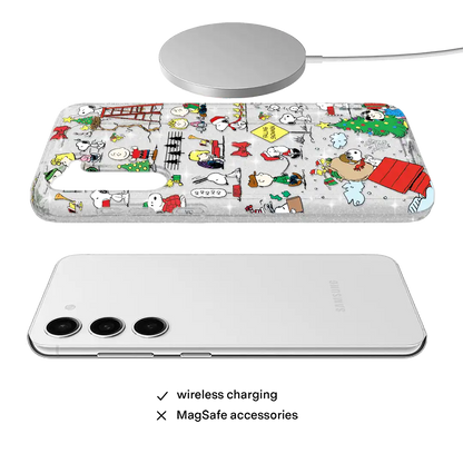 Snoopy Christmas Glitter Samsung Case