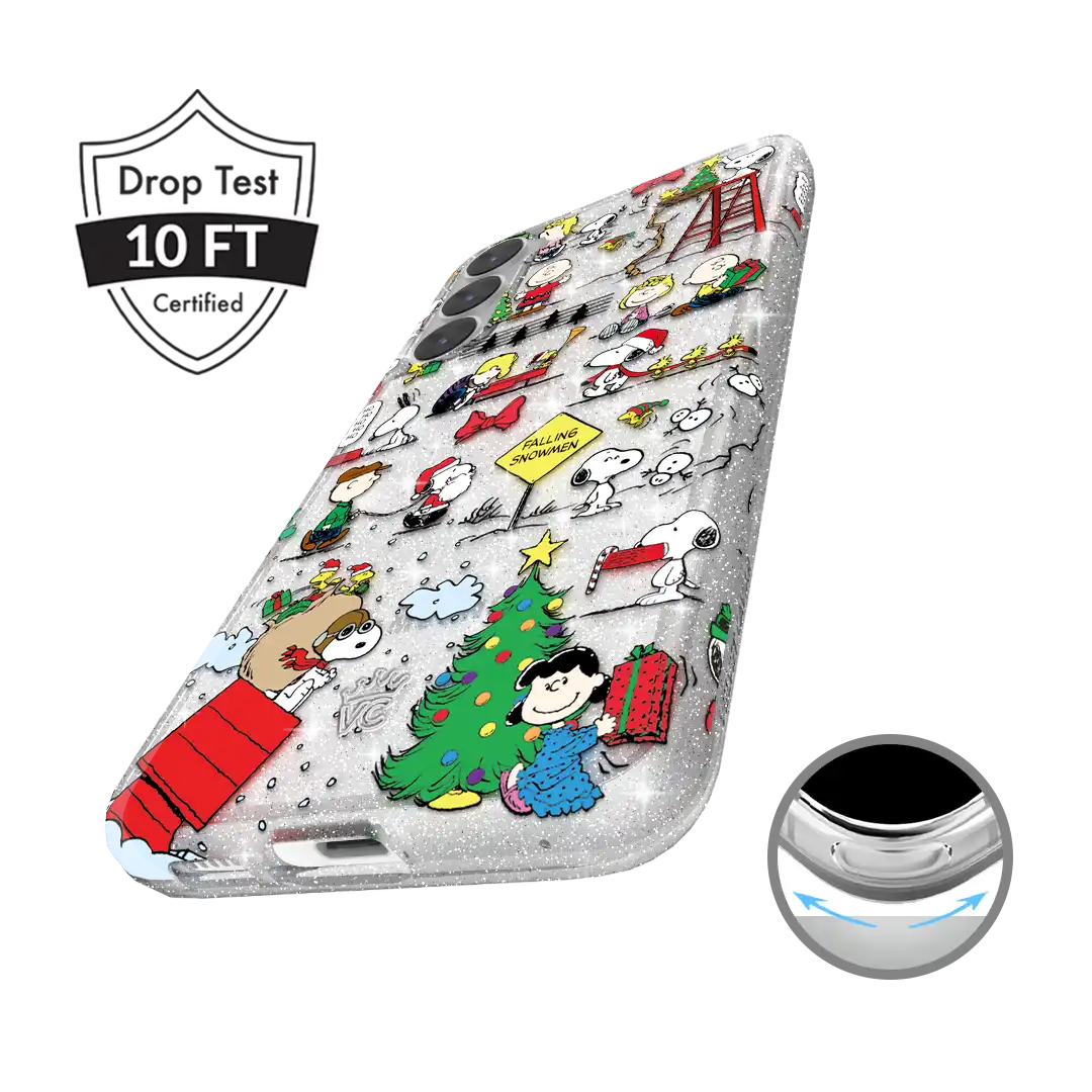 Snoopy Christmas Glitter Samsung Case
