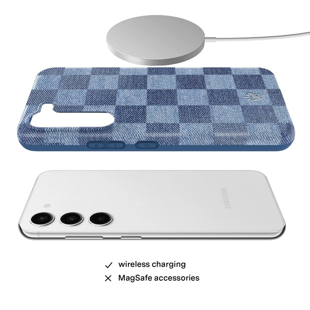 Denim Vibe Checkered Samsung Case