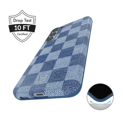 Denim Vibe Checkered Samsung Case