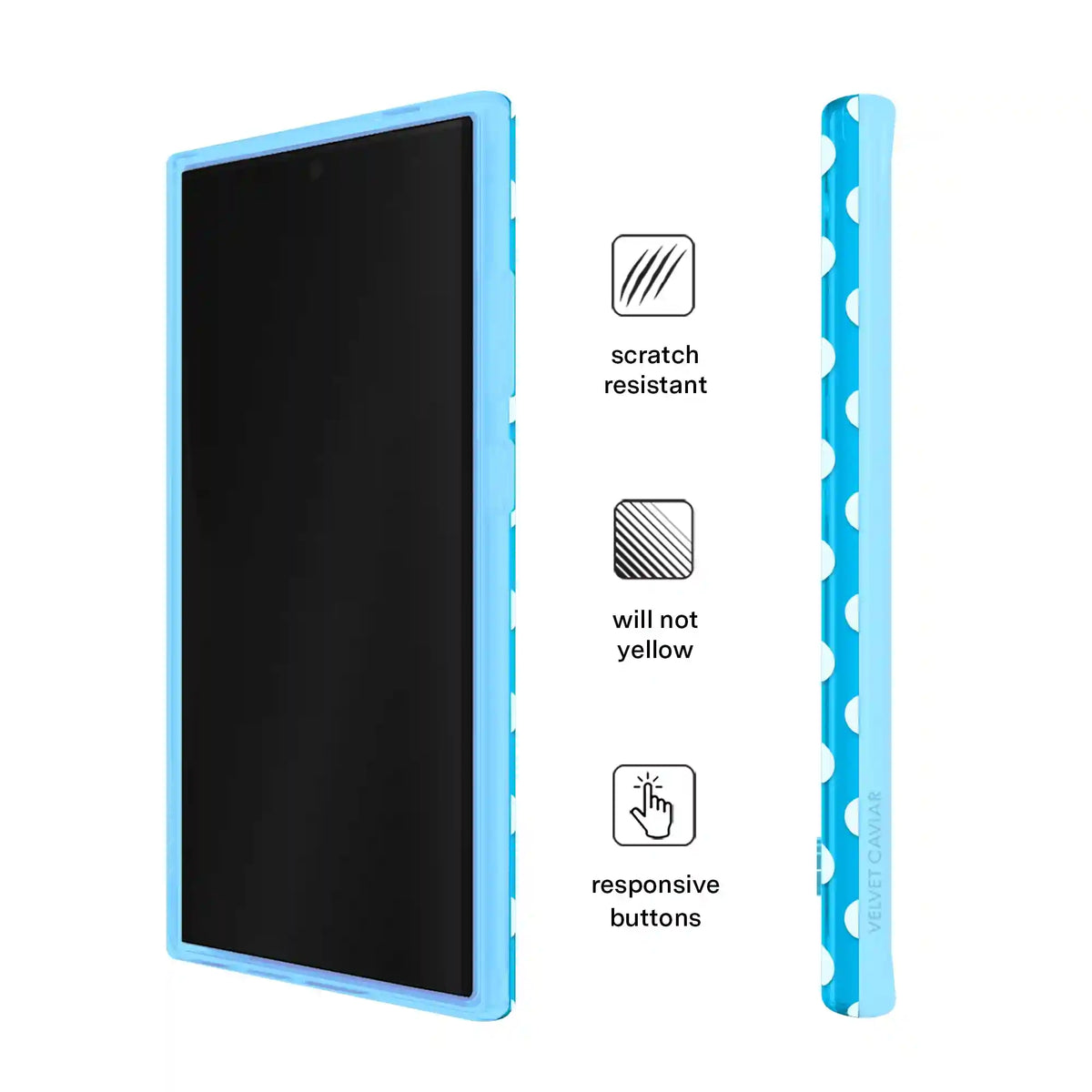 Aquamarine Polka Dot Samsung Case