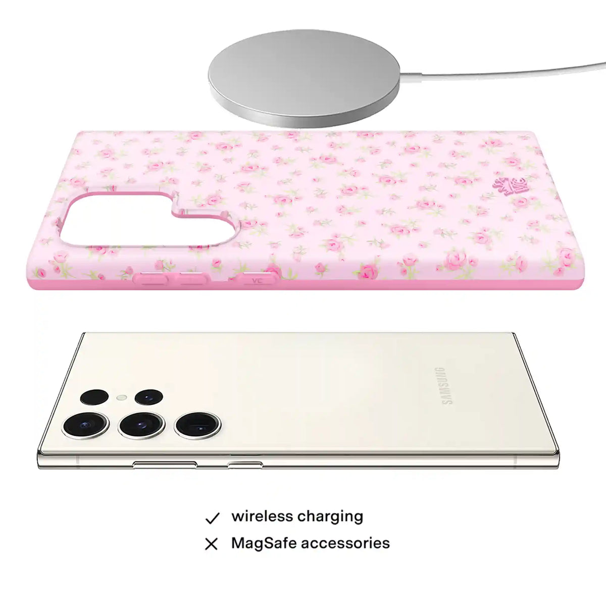 Dainty Pink Floral Samsung Case