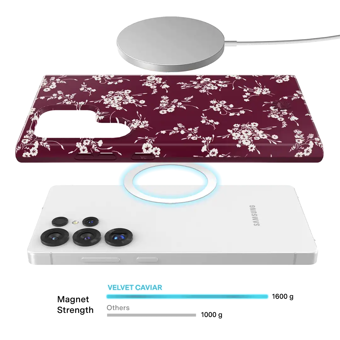 French Burgundy Floral Samsung Case