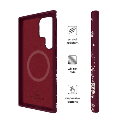 French Burgundy Floral Samsung Case