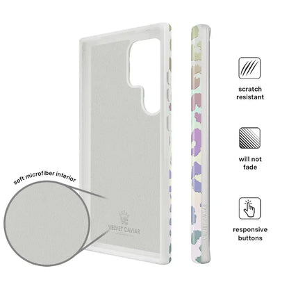 White Opal Leopard Samsung Case