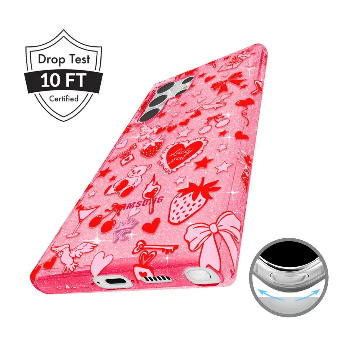Be Mine Glitter Samsung Case