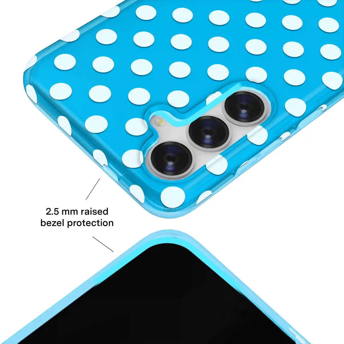 Aquamarine Polka Dot Samsung Case
