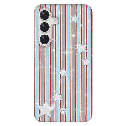 Stars & Stripes Glitter Samsung Case