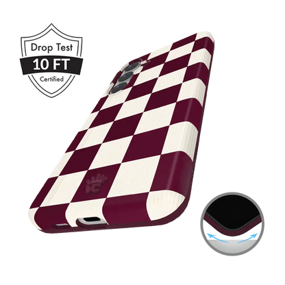 Burgundy Vibe Checker Samsung Case