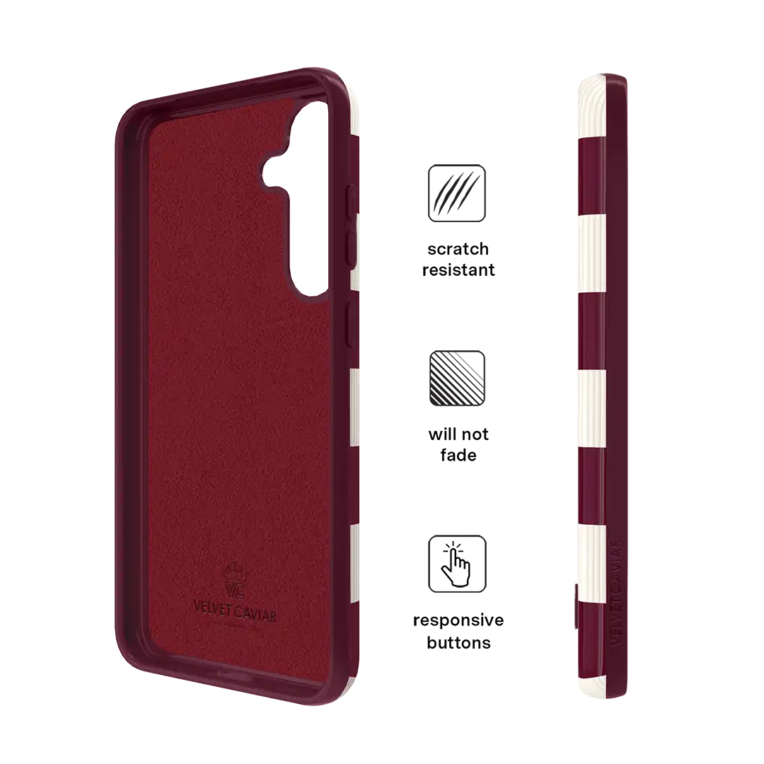 Burgundy Vibe Checker Samsung Case