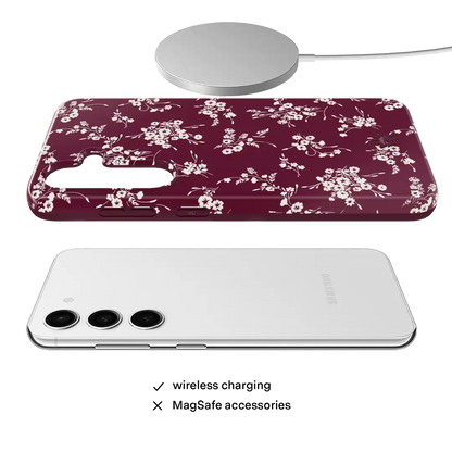 French Burgundy Floral Samsung Case