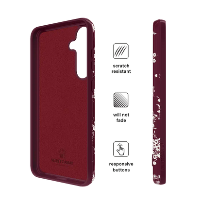 French Burgundy Floral Samsung Case
