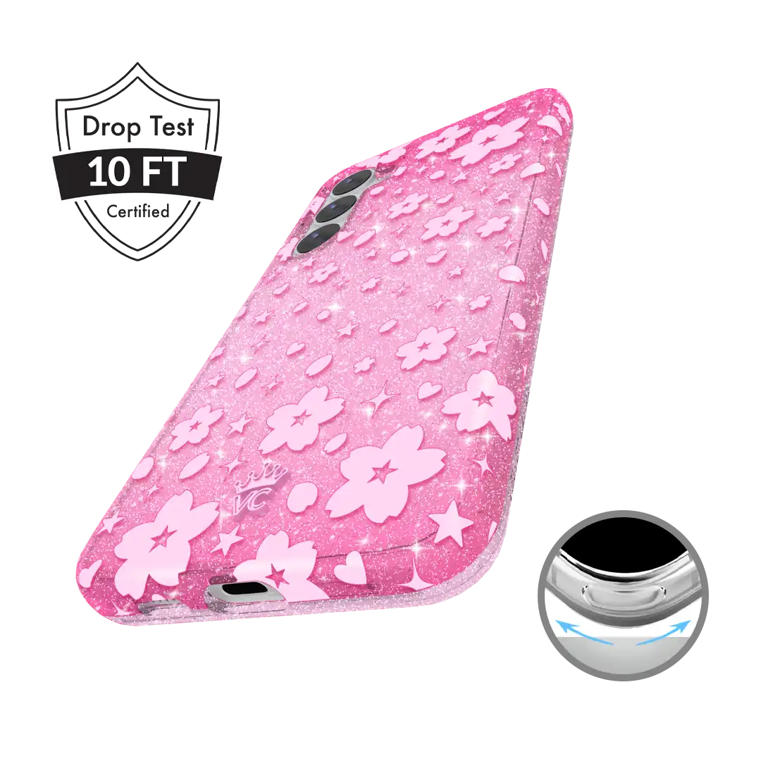 Cherry Blossom Glitter Samsung Case