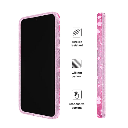 Cherry Blossom Glitter Samsung Case