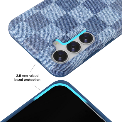 Denim Vibe Checkered Samsung Case